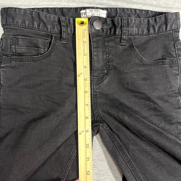 Free People Black Skinny Jeans Womens 29 61855-16515125 Mid Rise Dark Wash - Picture 7 of 10